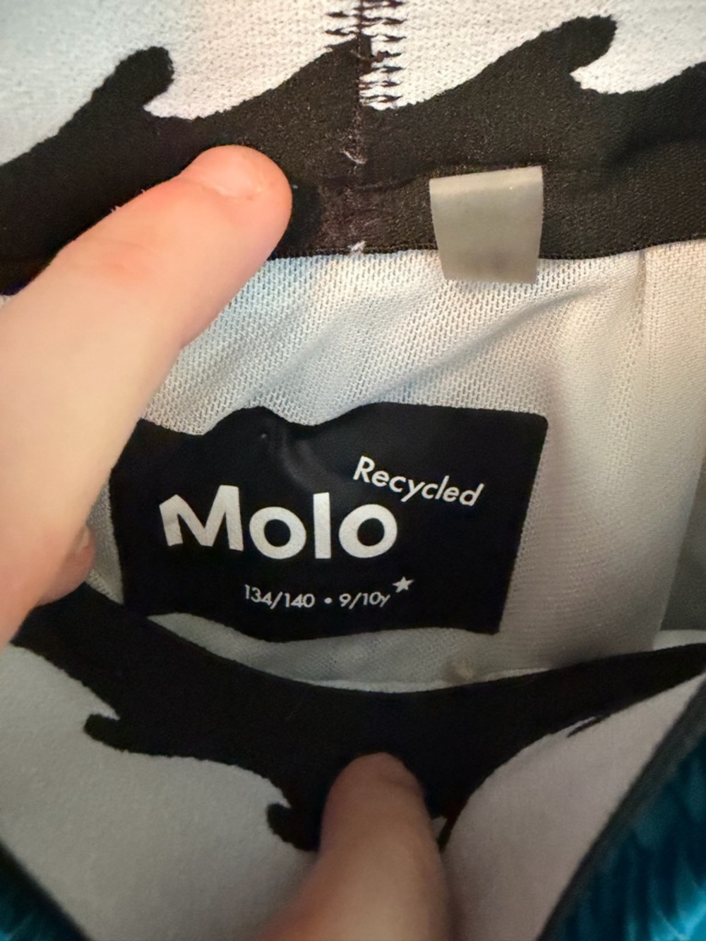 Molo Blue Palm-Print Swim Trunks - Picture 4 of 4